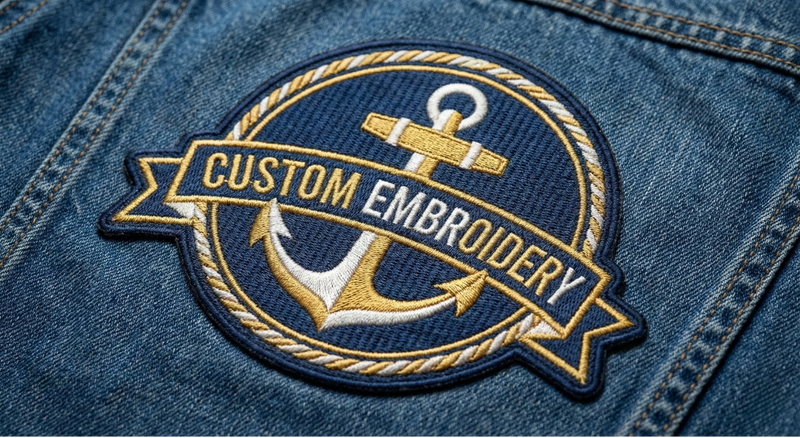 Professional custom embroidery and printing, produced in-house for brands, teams, and businesse